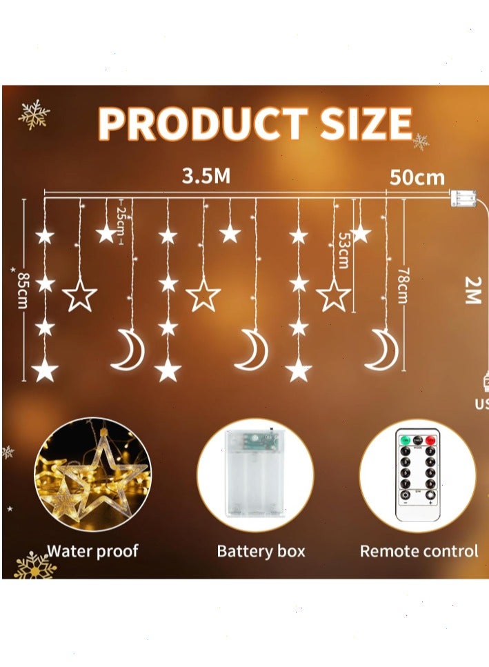 Ramadan Lights with Remote Control & Battery Box - Warm White String Lights, Ramadan Decorations for Home, Festive Ramadan Lamp for Indoor/Outdoor Use - Image 2